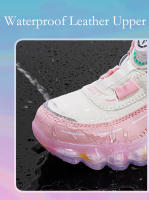 Zapatillas deportivas antideslizantes para niños y niñas, zapatos de cuero impermeables, ligeros, bonitos, rosas, informales, tenis para correr - details 4