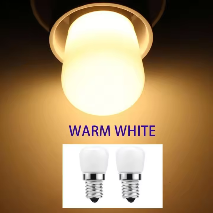 Luz de Nevera Mini LED 2pcs Vidrio Plano Blanco Cálido Reemplaza Bombillas Halógenas - 1