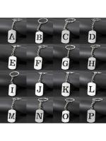 Llavero de Alfabeto Punk DIY Colgante de Letra Inicial de Metal Accesorio de Joyería de Moda para Parejas - details 14