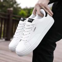 Nuevos zapatos deportivos informales de suela gruesa blanca de moda transpirable, zapatos de tabla para hombre - details 3