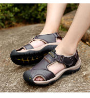 Sandalias clásicas de cuero genuino para hombre, zapatos transpirables de cuero de vaca, sandalias romanas suaves para exteriores, Verano - details 18