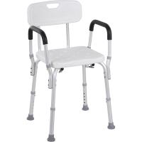 Silla de Ducha Antideslizante para Ancianos y Discapacitados Altura Ajustable, Carga de 136kg, Reposabrazos Regulables - details 0