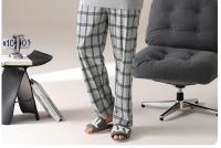 Pijamas con estampado a rayas para hombre, ropa de dormir de algodón peinado con cuello redondo, talla grande, a la moda, Y2k, otoño e invierno, 2024 - details 88