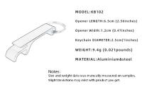 Abrebotellas de Metal Plano Portátiles 50pcs Diseño Simple Llavero de Aluminio - details 0