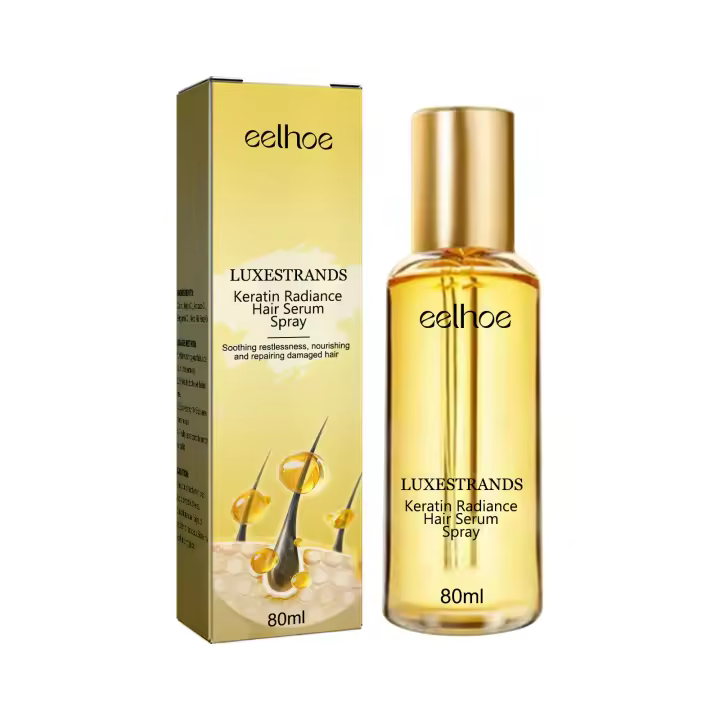 Suero para el cabello con queratina, tratamiento de reparación en aerosol, cabello seco dañado, Frizz, suavizante, hidratante, restauración de cabello suave, acondicionador nutritivo - 1