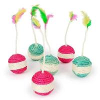 Juguete Interactivo de Sisal para Gatos Bola de Afilado para Gatitos Suministros de Mascotas - details 2