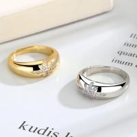 Anillos gruesos de Color dorado para mujer, anillo de flor de circón brillante, nuevo diseño Simple, joyería de compromiso de boda, regalo KAR209 - details 4