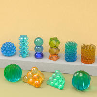 Bola de burbujas geométrica de varios estilos, molde de vela de silicona, linterna esférica, cristal, resina epoxi, jabón, yeso, Chocolate, decoración - details 2