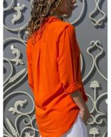 Blusa de Chiffon Suave y Elegante Camisa Larga con Cuello de Cuentas Tunicas de Oficina para Mujeres Tops de Talla Grande 2023 - details 7
