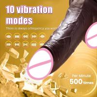 Consolador grande negro, consoladores telescópicos con calefacción, vibrador masajeador, vibradores de punto G realistas enormes, Juguetes sexuales sexis para adultos 18 - details 2