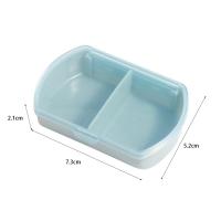 Caja dispensadora a prueba de humedad, caja de almacenamiento portátil para medicamentos, 2 rejillas, pastillero a prueba de polvo, Mini organizador de pastillas para viaje - details 2