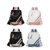 Bolso de mujer de color de contraste simple Mochila al aire libre de PU Mochila al aire libre Ocio - details 4
