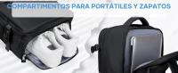 Mochila de Viaje Avión para Mujer Equipaje de Mano 45x36x20 Impermeable con Cable USB - details 3
