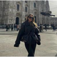 Chaqueta Larga de Lana de Oveja con Detalles de Parche Abrigo de Invierno Cálido con Cinturón y Bolsillo Moda Callejera Femenina 2024 - details 29