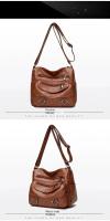 Bolso cruzado de cuero suave de gran capacidad para mujer, bolso de mamá moderno, combina con el día a día - details 13