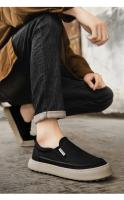Zapatos de Lona para Hombres 2025 Nuevos Zapatillas Negras Versátiles de Moda - details 4