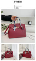 Kelly bolso de seda texturizada bufanda lichi patrón bolso de moda hombro de moda bolso de las mujeres - details 36