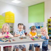 AuAg Juego de mesa multiactividad para niños de 5 piezas, escritorio de estudio para niños, juego de sillas de escritorio para niños, juego de mesa y 4 sillas para niños, altura ajustable - details 32