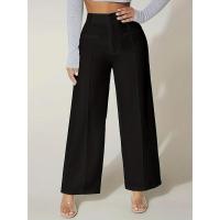 Pantalones de pierna recta para mujer, cintura alta, ropa blanca elegante, pantalones de moda coreana - details 3