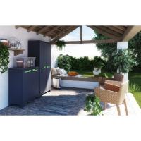 Armario de Resina Impermeable 2 Puertas y 4 Baldas Tamaño 182 x 80 x 44 cm Gris/Antracita - details 2