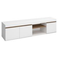 Mesa de tv elis blanco y roble