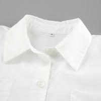 Otoño Invierno nueva camisa elegante de manga francesa ceñida a la cintura con sentido del diseño y vestido largo de moda con abertura - details 15