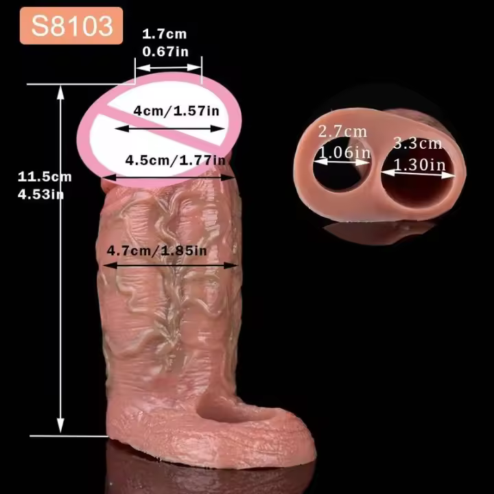 Extensor de manga realista Leten SXXY para hombres, alargamiento de pene, sensación de piel, juguetes sexuales para adultos, retraso de la eyaculación - 1