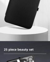 Juego de manicura profesional para pedicura, Kit de función completa de 10/15/25 piezas, de acero de alta calidad, cortaúñas con estuche portátil - details 2