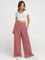 Pantalones de moda para mujer con cintura alta y piernas anchas sólidas para - details 13