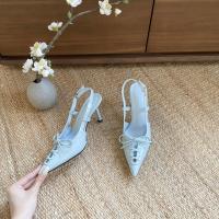 Diseño de nicho versátil stiletto puntiagudo tacones altos mujeres desgaste nueva moda Spice girl bolsa cabeza sandalias - details 38