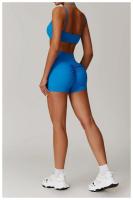 Sujetador de Yoga suave con espalda de belleza para mujer, entrenamiento de gimnasio, deportes de secado rápido, Top elástico con doble hombro y cuello, ropa interior para correr y Fitness al aire libre - details 18