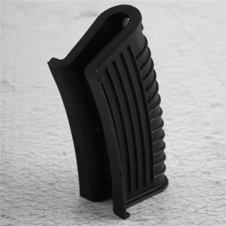 Cubierta de silicona gruesa para MANGO de sartén, cubierta de aislamiento, Clip para la oreja, sartén de hierro fundido, soporte para MANGO de Wok, negro, 2 piezas - 1