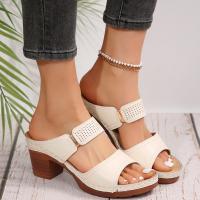 Zapatillas de verano para mujer, zapatos de tacón alto. - details 0