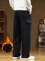 Pantalones de chándal de lana de invierno para hombre, pantalones Cargo de punto gruesos y cálidos con múltiples bolsillos, pantalones deportivos rectos de algodón de pierna ancha, talla grande 8XL - details 6