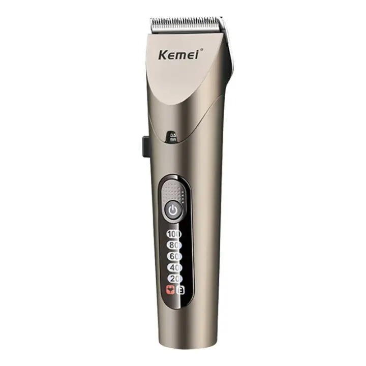 Kemei-cortadora de pelo eléctrica profesional para bebé, máquina de corte de pelo lavable con pantalla LED, bajo nivel de ruido, recargable - 1