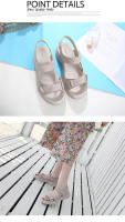Nuevas sandalias de cuero para mujer, zapatos deportivos de tacón inclinado, velcro ligero de gran tamaño para mujer - details 13