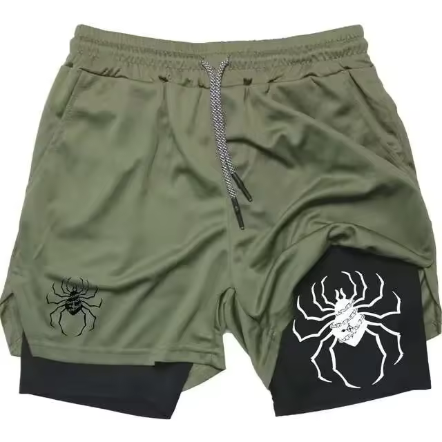 Anime X Hunter Pantalones cortos transpirables para gimnasio para hombre, pantalones cortos deportivos de verano y pantalones cortos para correr - 1