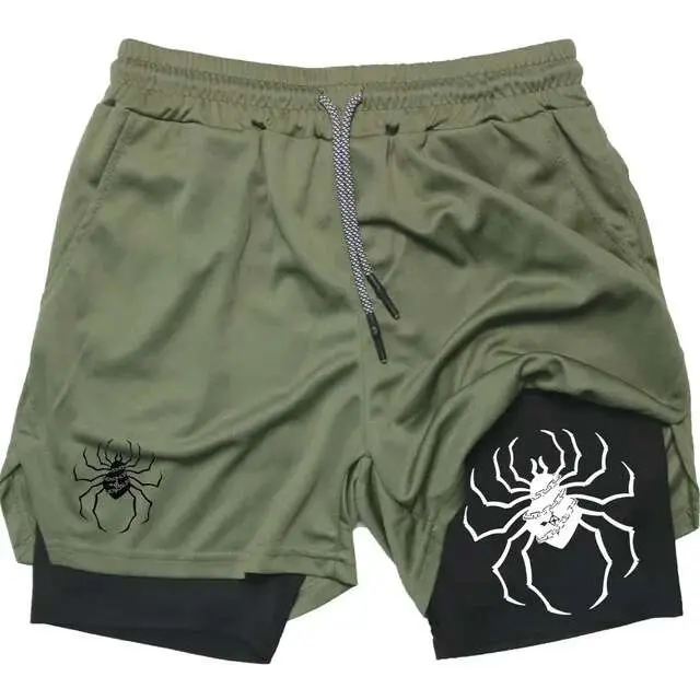 Anime X Hunter Pantalones cortos transpirables para gimnasio para hombre, pantalones cortos deportivos de verano y pantalones cortos para correr - 1