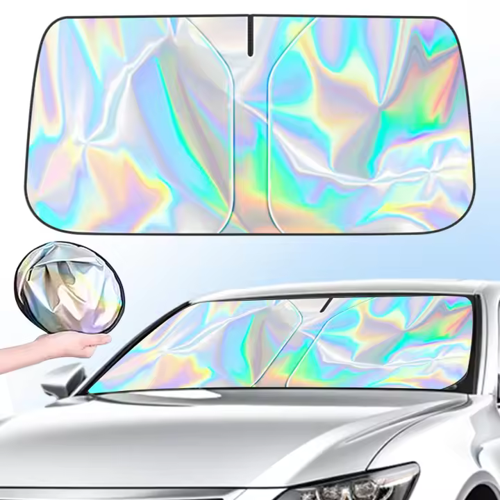 Parasol Plegable para Coche, ProteccióN contra Rayos UV, Universal, 145x80 Cm - 1