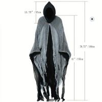 Capa de Halloween Ropa de Esqueleto, Máscara, Casa del Fantasma, Cámara de Secretos, Conjunto Casual de Moda para Hombres - details 3