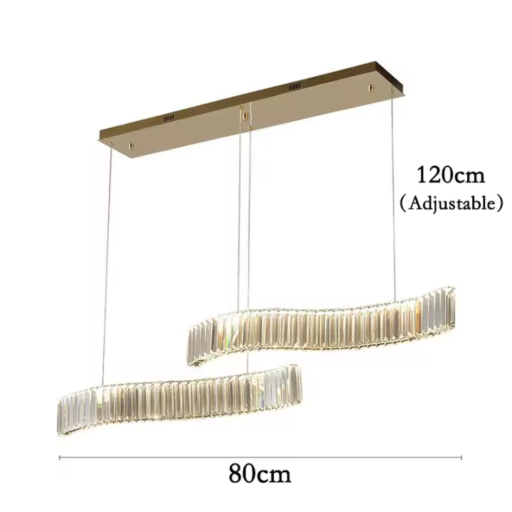 Candelabro de cristal moderno, lámpara colgante de techo para comedor, isla de cocina, Bar, lámpara de mostrador, accesorio de lámpara colgante de cristal - 1