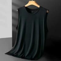 Chaleco de seda de hielo para hombre, camiseta sin mangas de verano de secado rápido de malla con hombros anchos, chaleco deportivo de talla grande con hombros huecos para Fitness - details 1