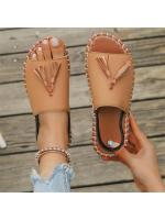 Sandalias planas para mujer, deslizantes, con puntera abierta, cómodas, antideslizantes, para caminar, ligeras, elegantes, sandalias de corcho, suela suave, para exteriores - details 2