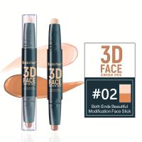 Corrector de ojos en barra de doble punta de 2 colores, corrector de color, resaltador de contorno, sombra facial y barra de maquillaje bronceada - details 8