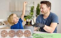 Juego de protectores de rejilla para macetas antideslizantes para interiores y exteriores, máquina para plantar flores, cubierta de suelo, con 8 plantas de madera, 4 Uds. - details 0