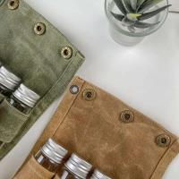 Bolsa de advertencia para botella de condimento portátil, paño encerado para exteriores, pequeña, ligera, impermeable - details 12