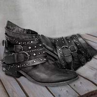 Botines de moda vintage para mujer, botas martin vintage a la moda para mujer - details 2