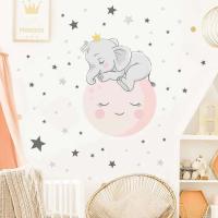 Pegatina de Pared Luminosita de Elefante de Luna Decoración de Habitación de Bebé Niños Brillando en la Oscuridad - details 5