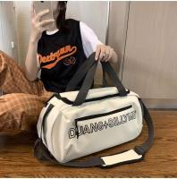 Bolsa de viaje con estampado personalizado de letras, gran capacidad, suave y ajustable, bolsa de viaje, entrenamiento, deportes, gimnasio, con bolsillo lateral de malla - details 17