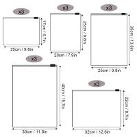 Organizador de Viaje de Plástico Transparente y Reutilizable 30 Piezas con Bolsas de Almacenamiento para Maletas, Zapatos, Cosméticos 5 Tamaños Disponibles - details 0